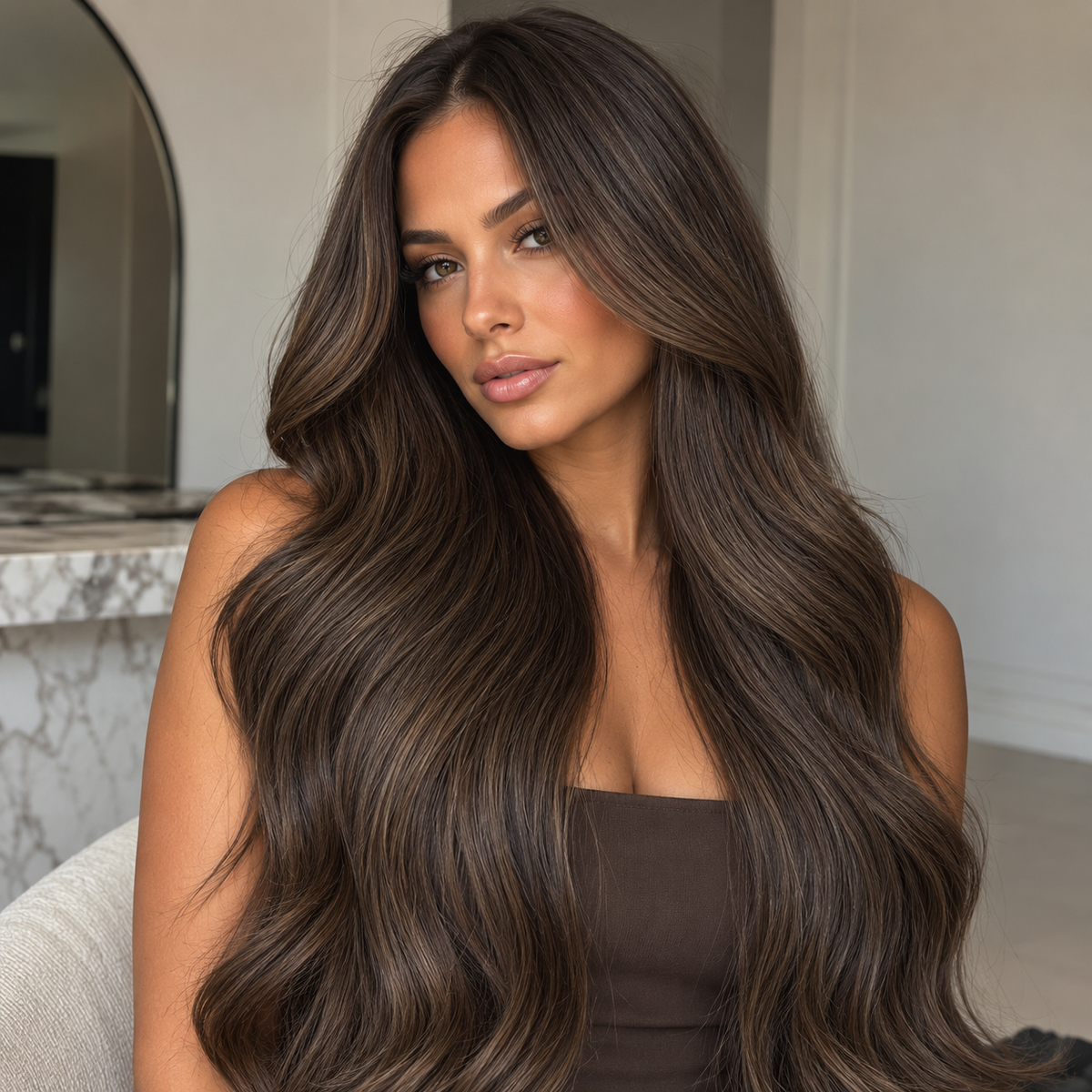 Super Double Drawn Ultimate Premium Seamless Weft Extensions I Hazelnut Cocoa 50g