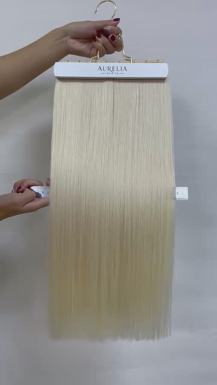 Luxury Genius Seamless Weft Extensions I Signature Shade Ivory Blanc 50g packs