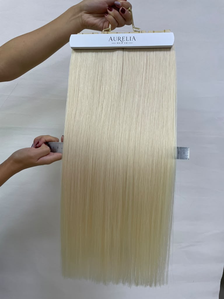 Luxury Genius Seamless Weft Extensions I Signature Shade Ivory Blanc 50g packs